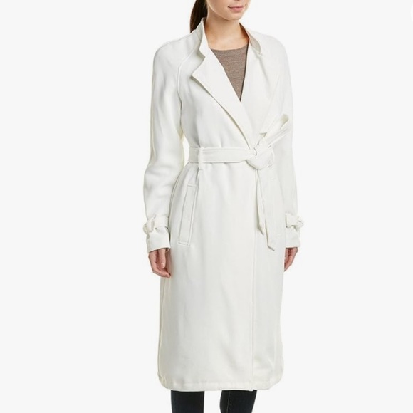 RACHEL Rachel Roy Jackets & Blazers - RACHEL Rachel Roy Women's Crepe Trench like new size 1x white